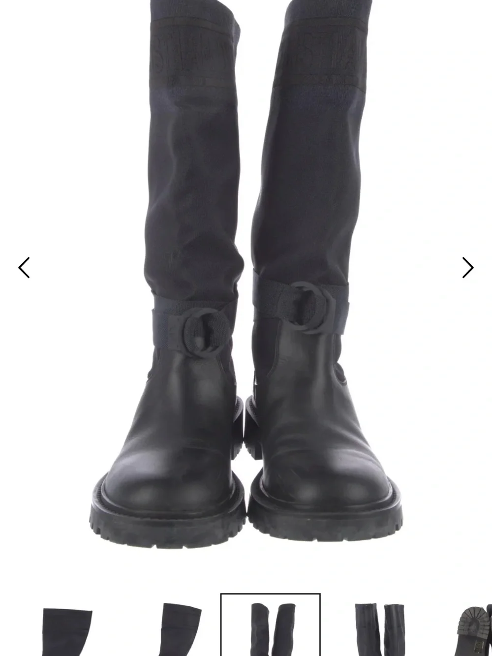 Dior black and navy rain boots